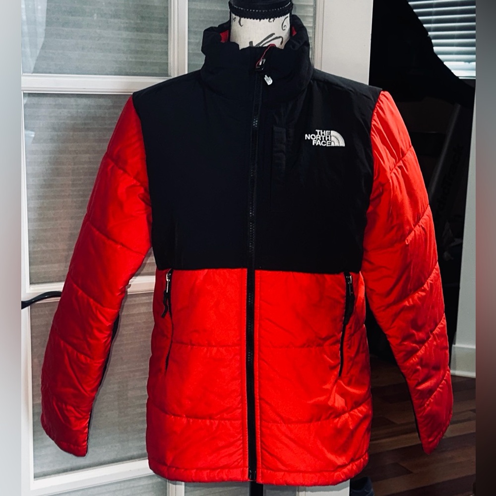 The North Face Bold Red and Black Puffer Ski Jacket